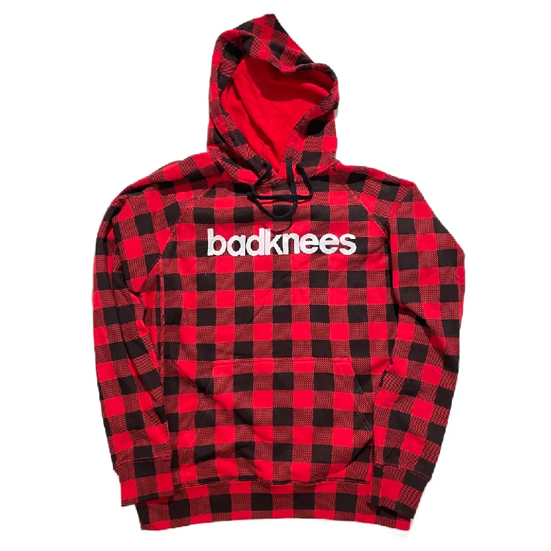 Soft Layers badknees Hoodie - Red Buffalo Plaid