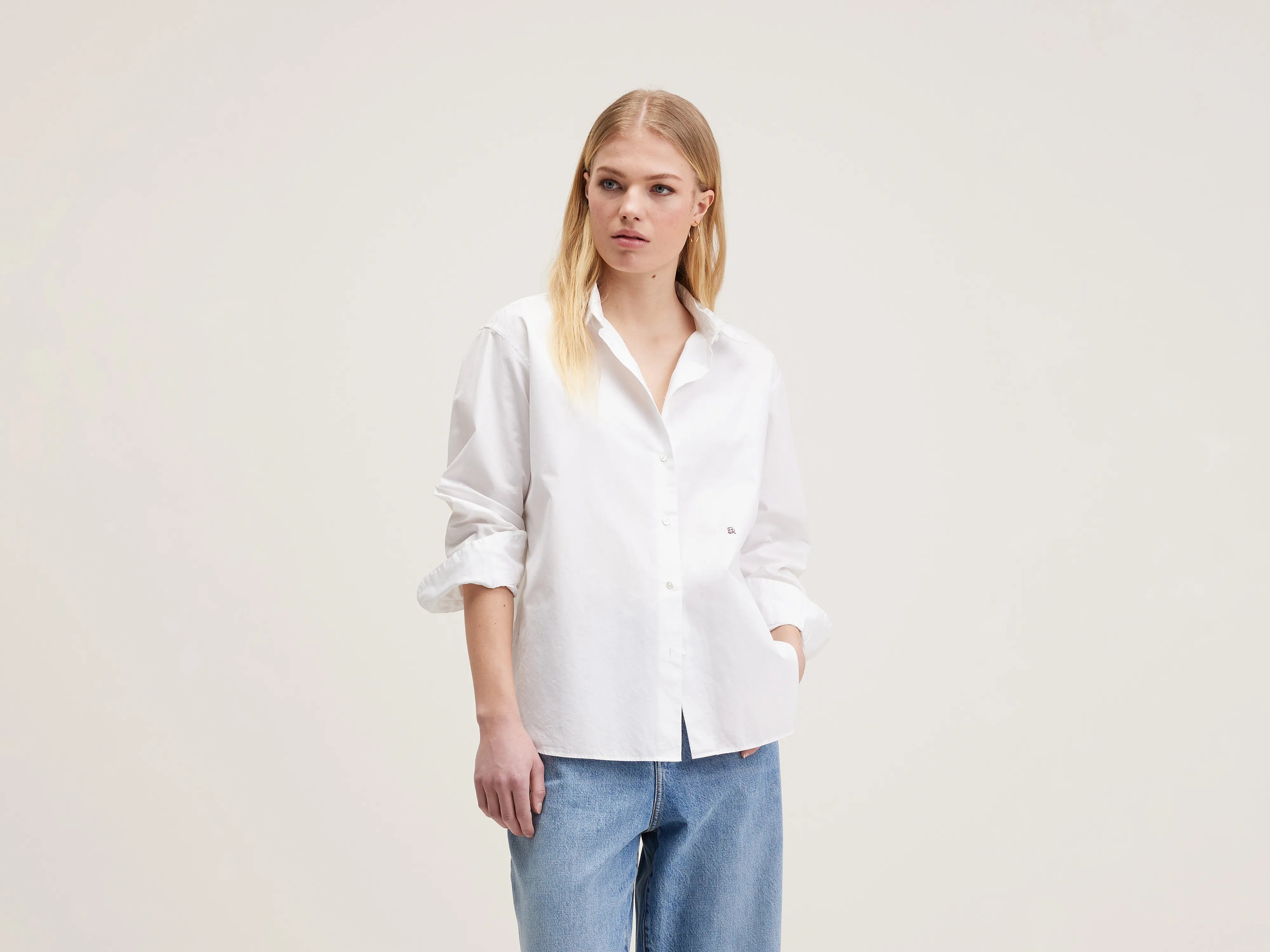 Easy Comfort Style Gastoo poplin shirt (242 / W / WHITE)