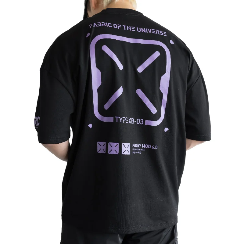 Relaxed Fashion XB-03 Black Oversized Short Sleeve T