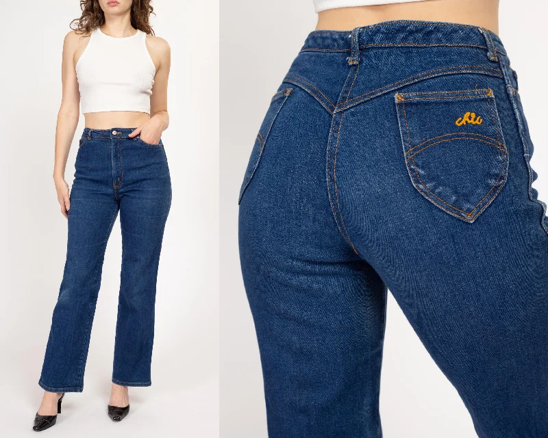 Relaxed Fit Wear Medium 70s Chic by H.I.S. Dark Wash High Waisted Jeans 28"-29.5"