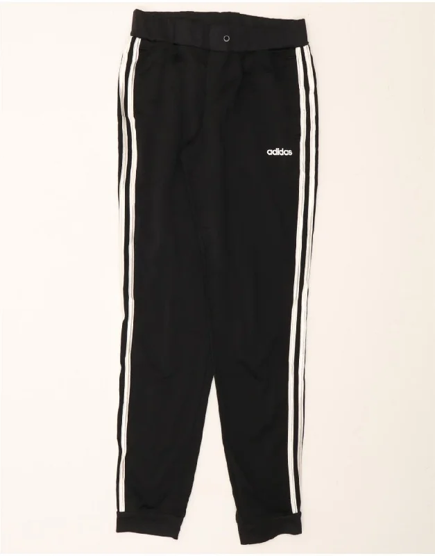 Soft Comfort Wear ADIDAS Womens Tracksuit Trousers Joggers UK 8/10 Small  Black Polyester