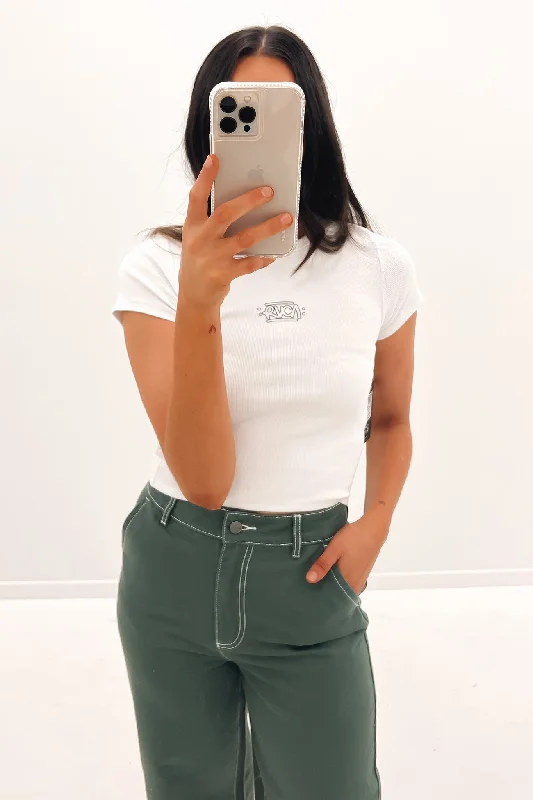 Soft Trends RVCA Street Baby Tee White