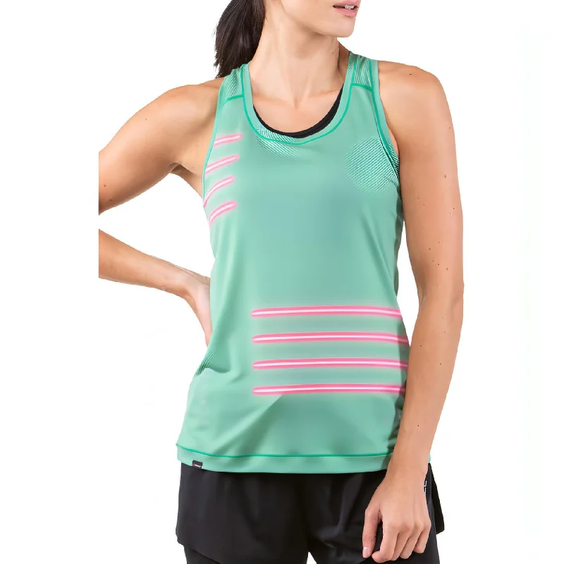 Sporty Comfort Ronhill Tech Golden Hour Womens Running Vest Tank Top - Green