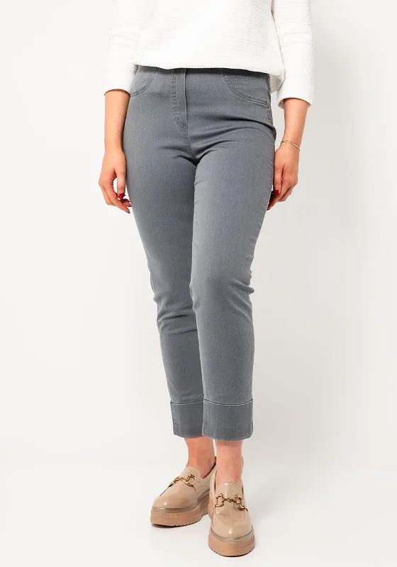 Trendy Looks Robell Bella 09 Turn up Hem Jeans, Grey