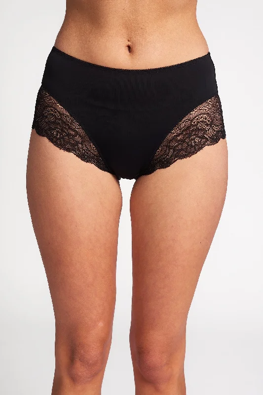 Modern Comfort Wear Rochelle High Cut Brief- Black