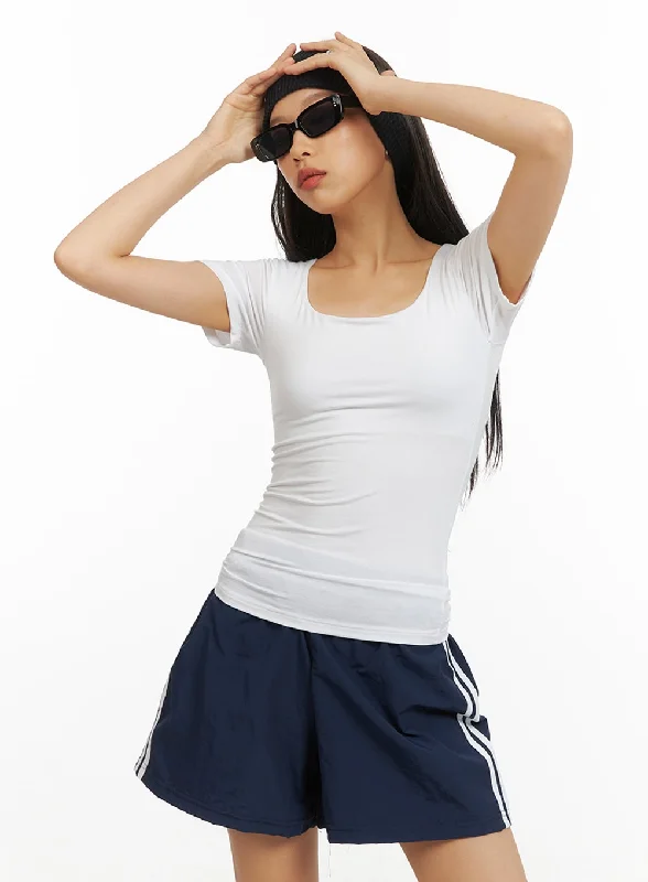 Breezy Outfits Basic Round Neck T-Shirt IY422