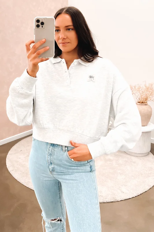 Casual Comfort Wear Workgear Fleece Polo Snow Marle