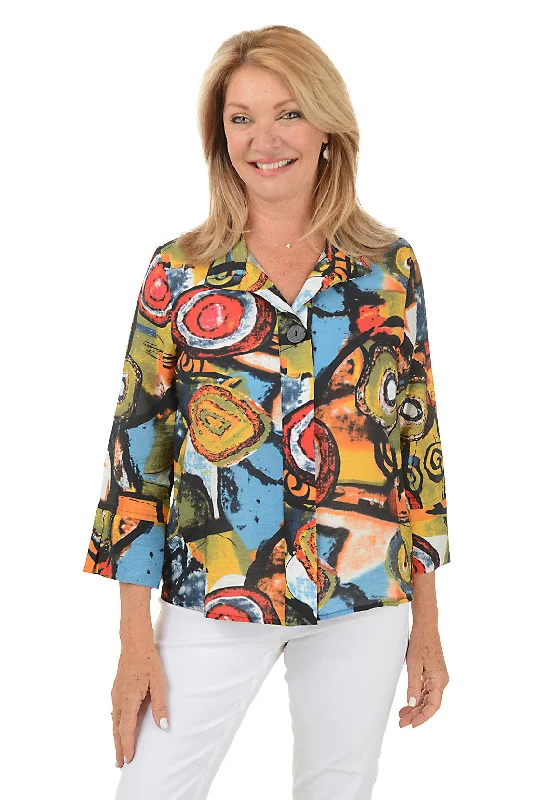 Warm Chic Jazzy Button-Front Shirt