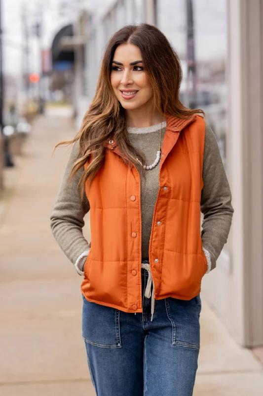 Casual Comfort Wear Knit Back Puffer Vest