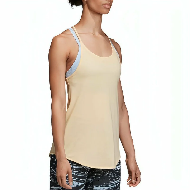 Light Dressing adidas Wanderlust Womens Long Vest Tank Top - Orange