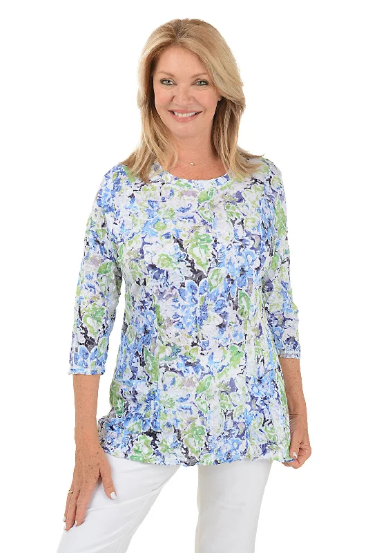 All-Day Outfits Flowering Ivy Double Pocket Crinkle Top