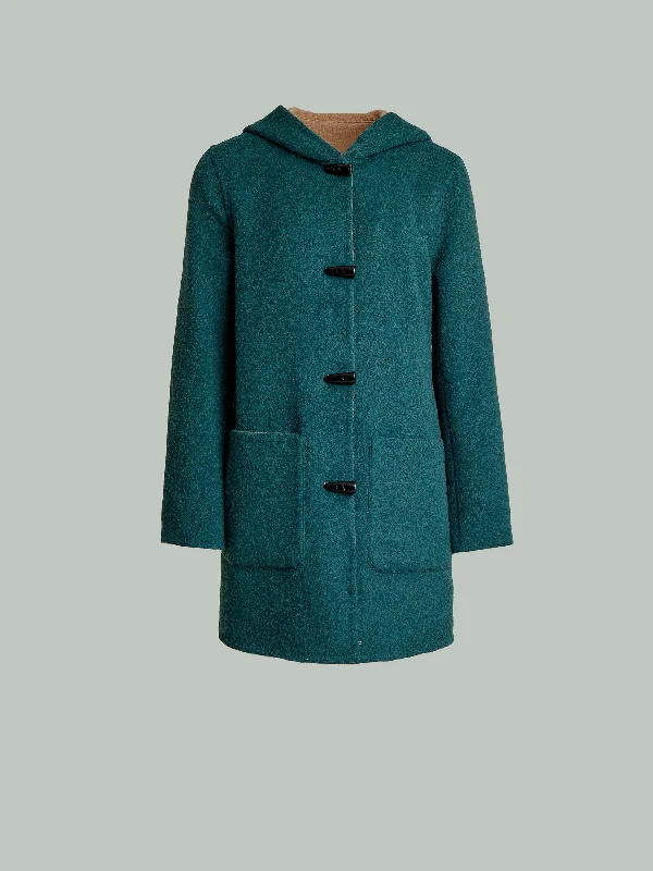 Casual Comfort Wear Alaia Coat Baby Alpaca Color Green