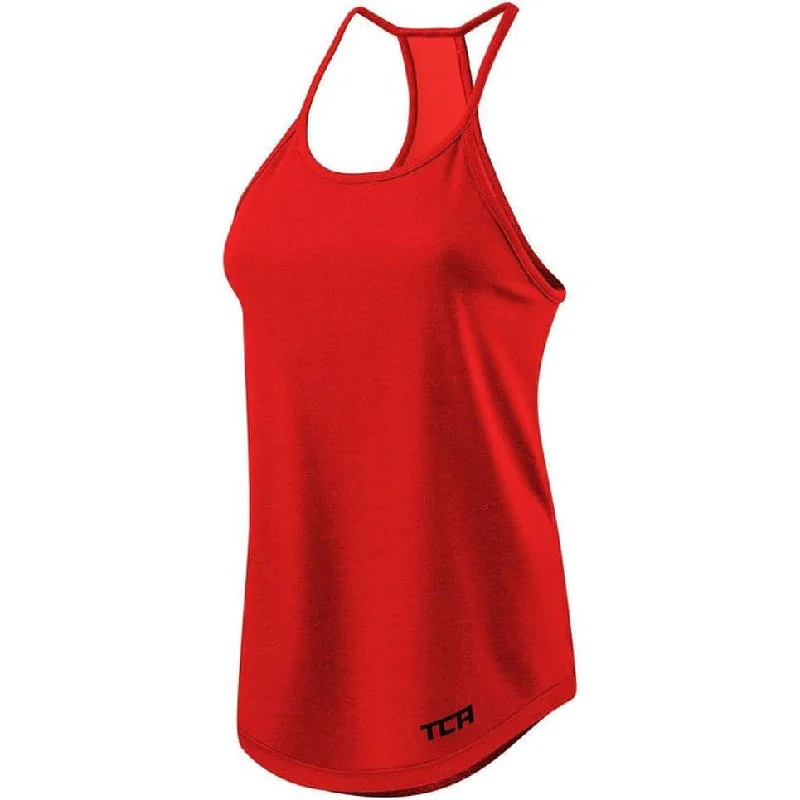 Cozy Footwear TCA Switch Up Reversible Womens Running Vest Tank Top - Red