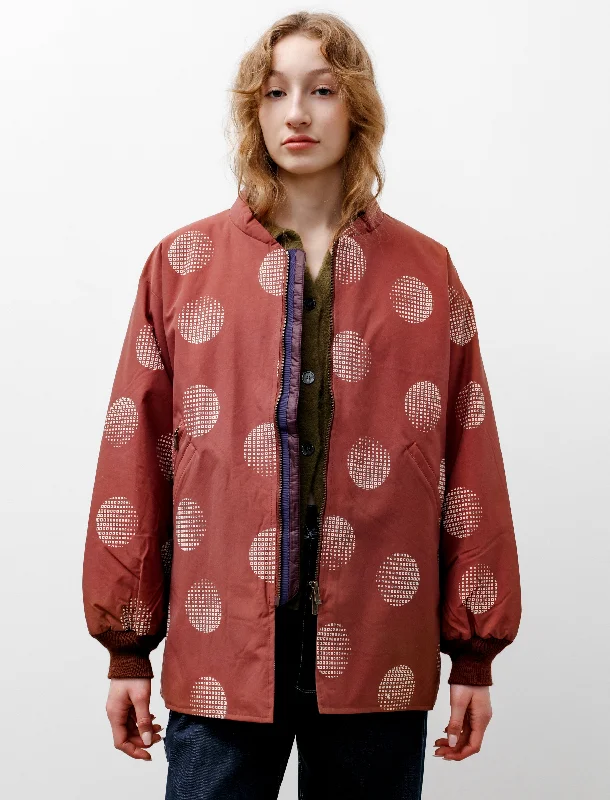 Breezy Outfits Sur Coat Printed Nylon Brick Brown