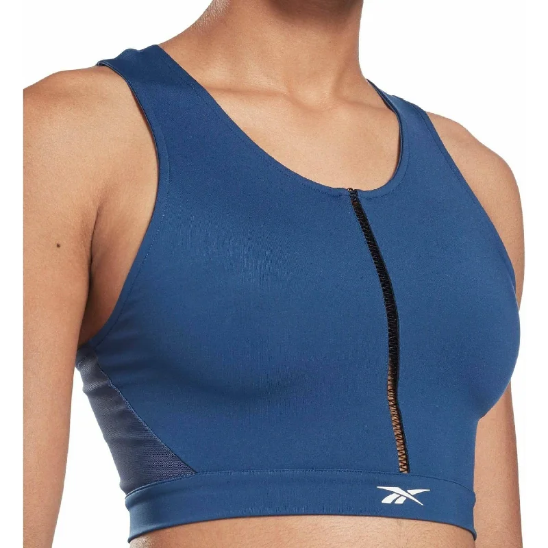 Comfy Chic Wear Reebok Lux Perform Womens Training Crop Top - Blue
