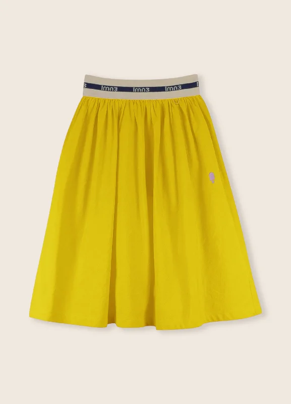 Trendy Dresses 3LS25_3037-BIAS CUT SKIRT-Buttercup Yellow