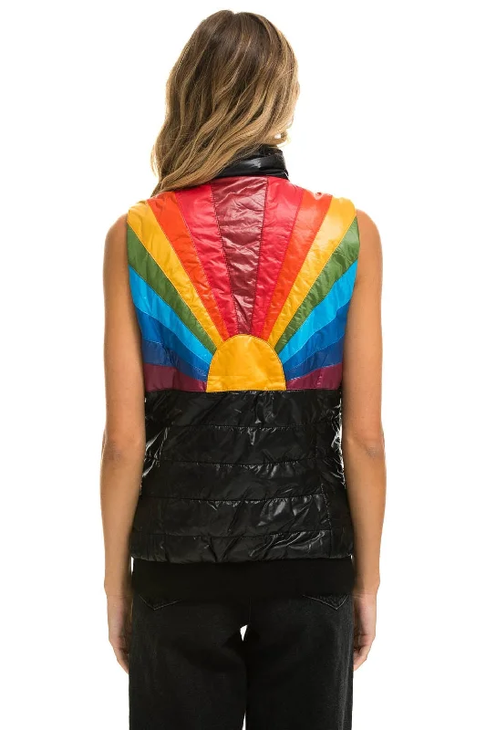 Relaxed Tops SUNBURST VEST - GLOSSY BLACK