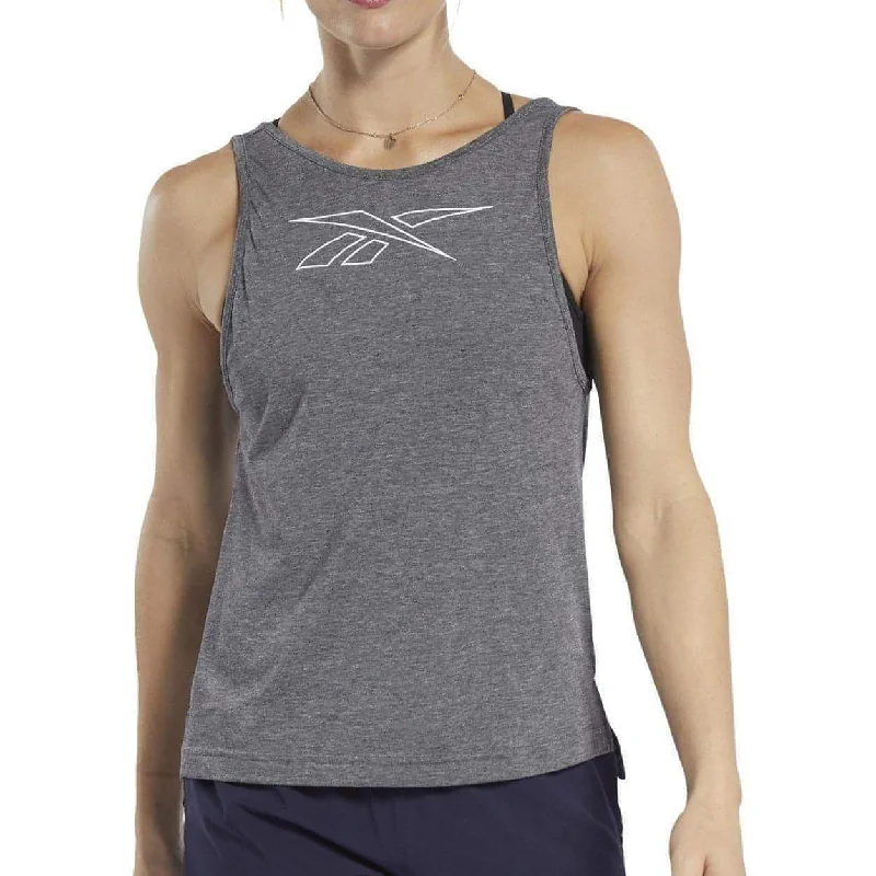 Comfy Layers Reebok ActivChill + Cotton Womens Training Vest Tank Top - Grey