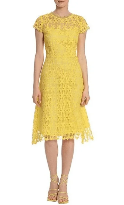 Relaxed Clothing Maggy London G5177M - Scallop A-line Casual Dress