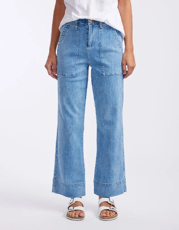 Cozy Essentials Wear Celeste Wide Leg Jeans - 70's Blue