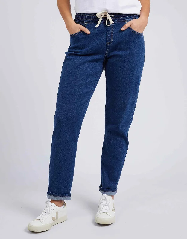 Stylish Fit Juliette Jogger Jean - Dark Blue Wash