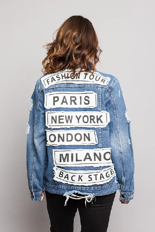 Cozy Chic Wear Fashion Tour Denim Jean Jacket