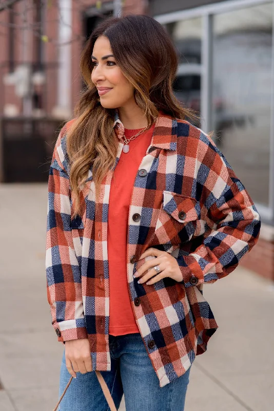 Trendy Comfort Wear Lovestruck Plaid Shacket