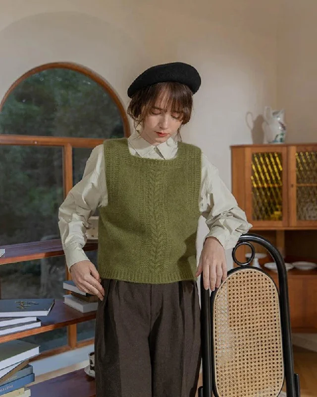 Casual Chic Outfits Light Academia Classic Sweater Vest
