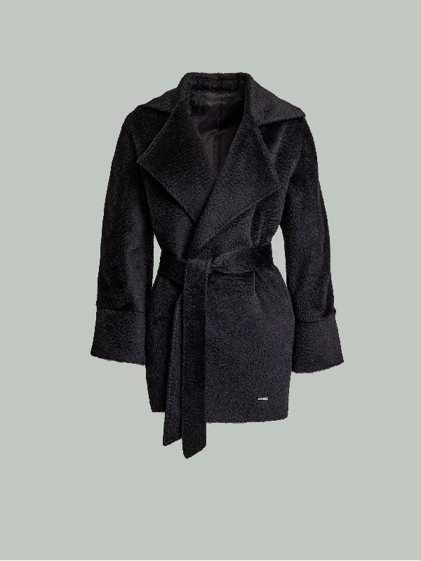 All-Day Style Yupiter Coat Baby Suri Alpaca Color Black
