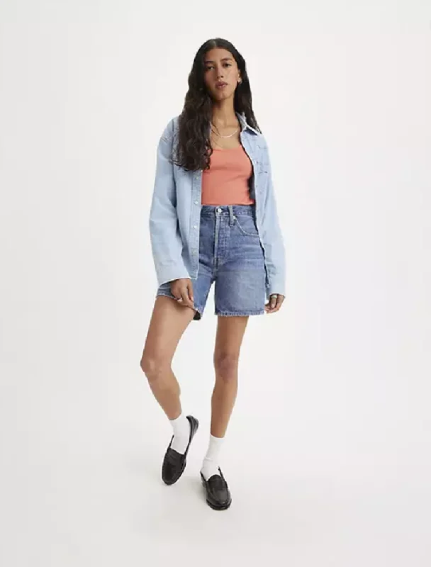 Urban Chic 501 Mid Thigh Short - Blue Beauty
