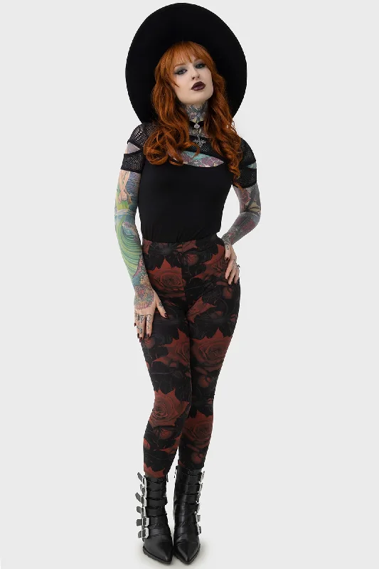 Casual Comfort Blood Rose Leggings