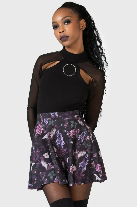 Cozy Apparel Deadly Blossom Mini Skirt