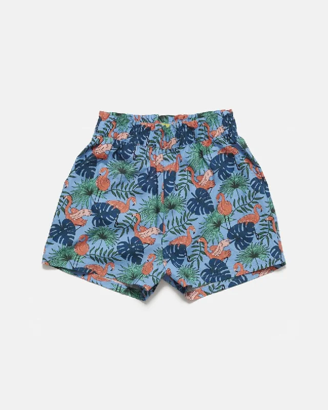 Soft Comfort Wear Flamingos Printed Shorts