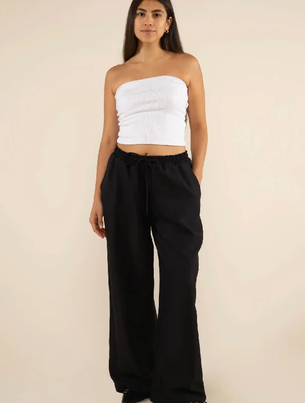 Relaxed Jackets Henry Straight Leg Pants - Black