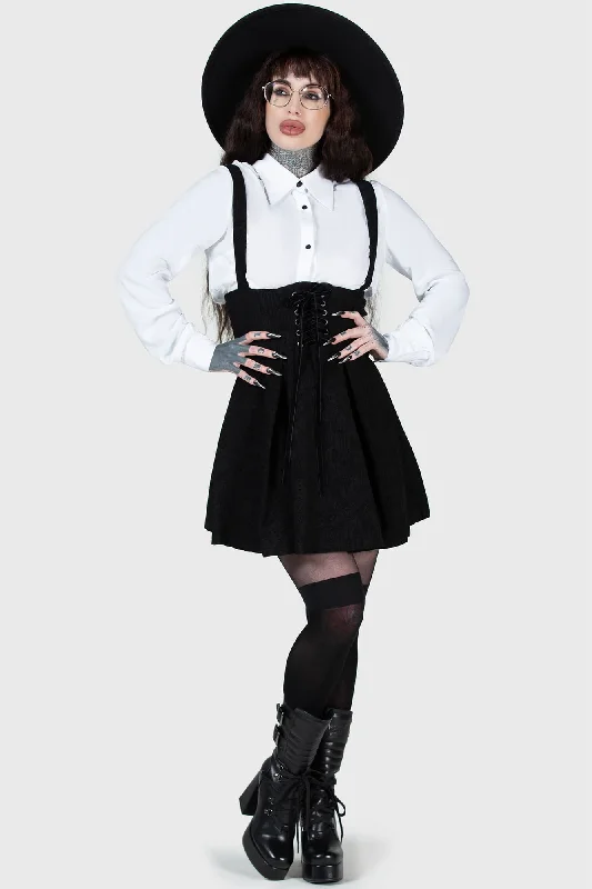 Easy Chic Rotten Relics Suspender Mini Skirt