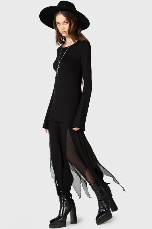 Comfortable Jeans The Grimmer The Better Midi Skirt