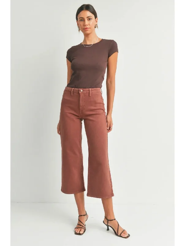 Breezy Outfits Trouser Wide Leg - Walnut