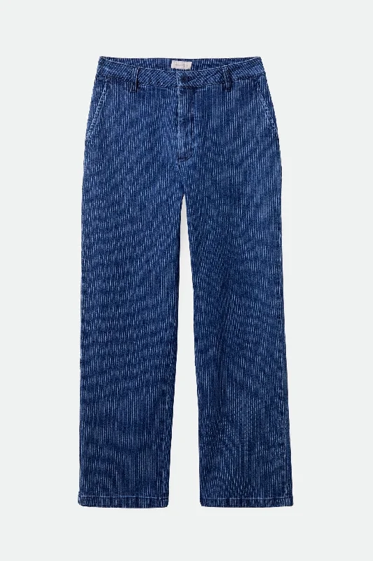 Casual Ease Victory Pant - Pinstripe Denim