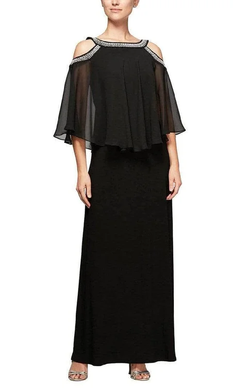 Soft Wearables Alex Evenings 1351319 - Cold Shoulder Jersey Formal Dress