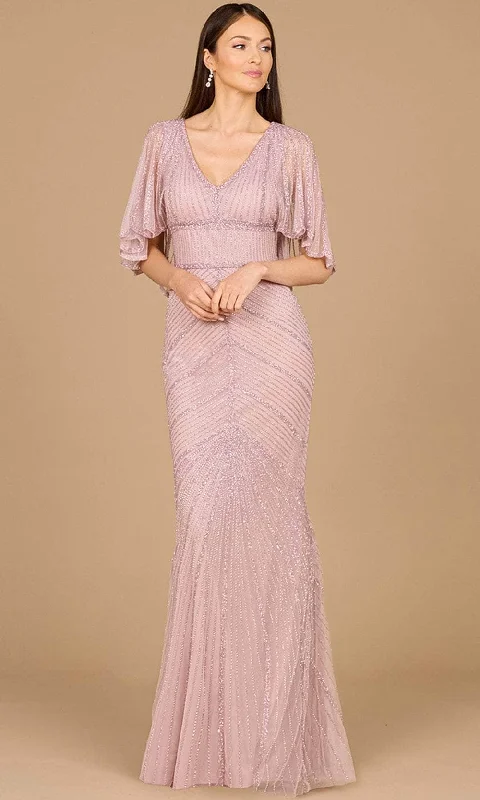 Effortless Looks Lara Dresses 29022 - Cape Sleeve Mermaid Evening Gown