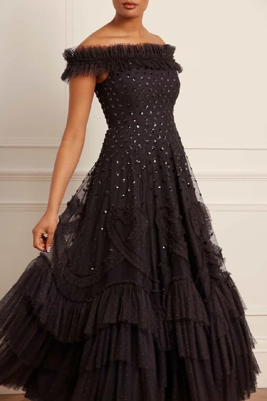 Trendy Looks Love Letter Off-Shoulder Ankle Gown