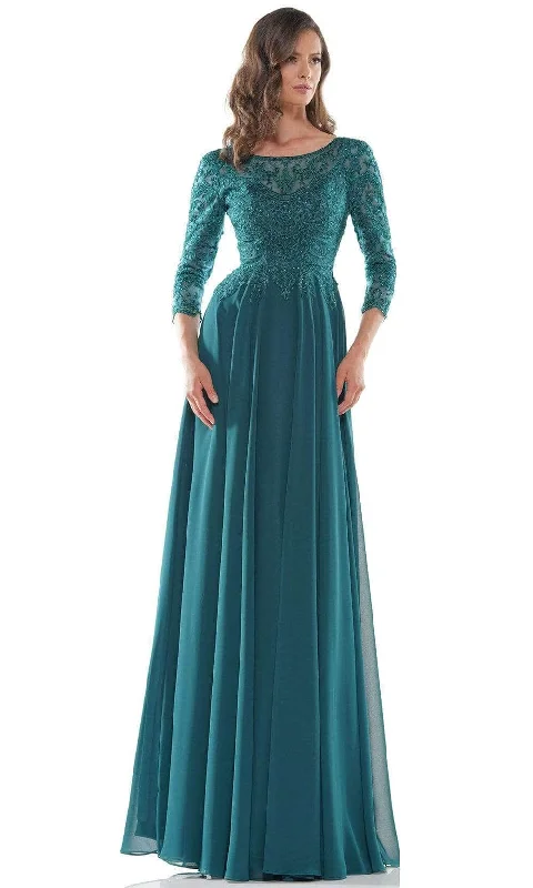Light Dressing Marsoni by Colors M238SL - Bateau Embroidered Formal Gown