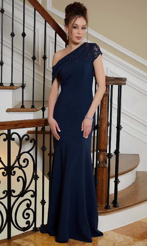 Weekend Comfort Wear MGNY By Mori Lee 72832 - One Shoulder Trumpet Evening Gown