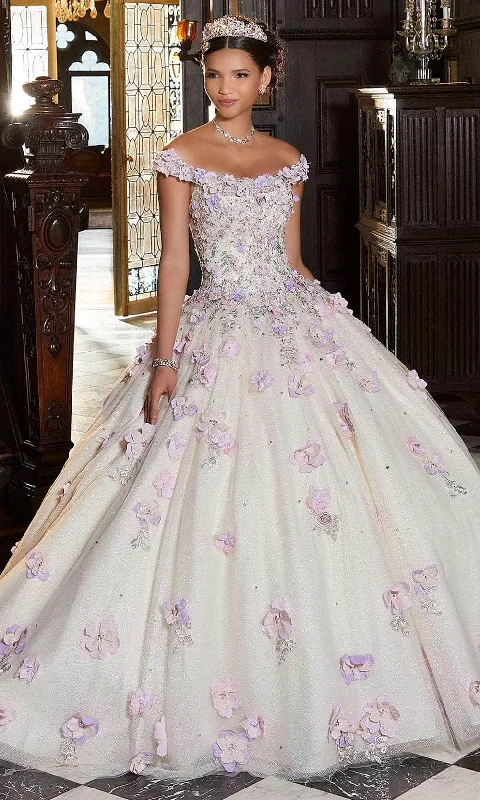 Relaxed Weekend Wear Mori Lee 89341 - Floral Appliqued Quinceañera Dress