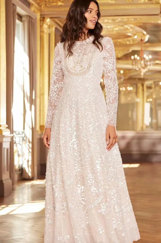All-Day Outfits Victorian Wreath Gloss Long Sleeve Gown