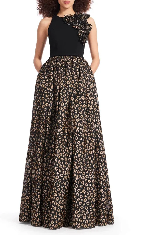 Soft Comfort Wear Emily Shalant 17D 0035 - Asymmetric Floral Beaded Evening Dress