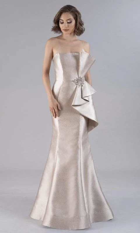 Relaxed Fit Wear Feriani Couture - 20507 Strapless Jeweled Bow Gown