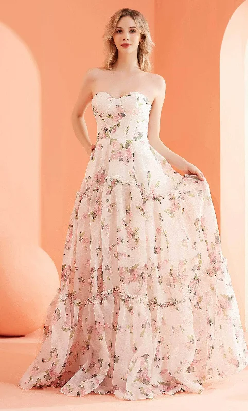 Relaxed Looks J'Adore Dresses J22008 - Floral Frilled Prom Dress
