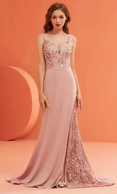 Relaxed Tops J'Adore Dresses J22046 - Sleeveless Embroidered Prom Dress