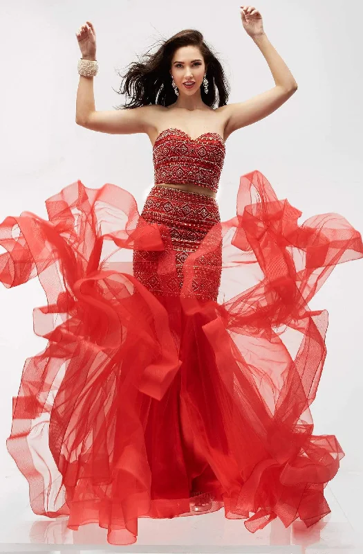 Light Dressing Jasz Couture - Two Piece Strapless Mermaid Gown 5958